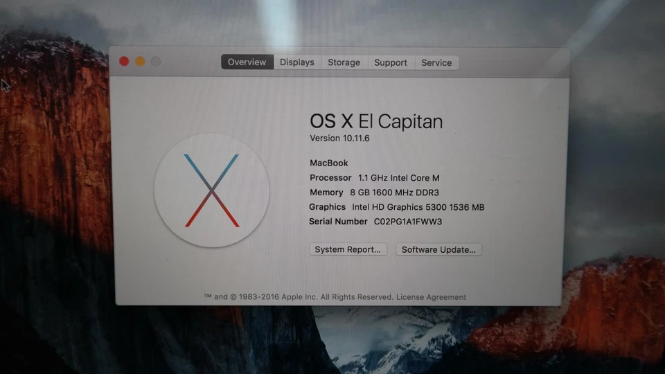 Apple MacBook 12in 2015 A1534 Intel Core M 1.1ghz 8GB RAM 256GB SSD  - Image 4 of 4