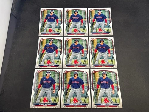9 CARD 2023 BOWMAN BASEBALL ROMAN ANTHONY BP-71 1ST PROSPECT LOT BOSTON RED SOX