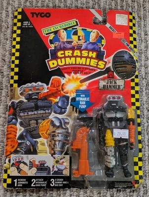 1992 Tyco Incredible Crash Dummies JACK HAMMER HYDRAULIC RAM PUMP Carded New
