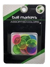 120x Athletic Works Colorful Transparent Golf Ball Markers. Total Of 120 Markers