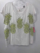 Pre-Owned Tommy Bahama White Size Medium Embroidered T-shirt