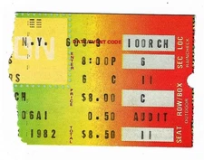 John Mayall & Bluesbreakers 6/9/82 Buffalo NY Melody Fair Rare Ticket Stub