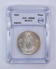 1923 Mexico Peso KM#455 MS66 ICG
