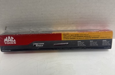 Mac Tools SMM126BRPT 12 PCs 1/4'' Drive Metric Deep Chrome Socket Set New Sealed