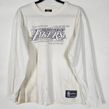 NBA Unk Loungewear Los Angeles Lakers Distressed Mens Medium Long Sleeve T Shirt