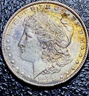 F32 💎 1888-O $1 Morgan Silver Dollar BU GORGEOUS RIM TONING Split Lip