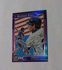 2021 Donruss Optic Diamond Kings Freedom /45 #24, Christian Yelich