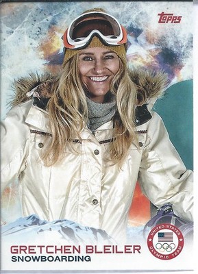 2014 Topps US Olympic & Paralympic GRETCHEN BLEILER Snowboarding HalfPipe Ski