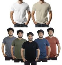 5 PK Men’s T-Shirts Multipack Crew Neck T-Shirt Short Sleeves T-Shirt for Men