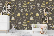 3D Sweet Candy Pattern Self-adhesive Removeable Wallpaper Wall Mural