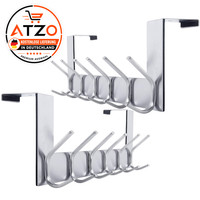 TüRhaken 2 StüCk Silber TüRgarderobe 6 Haken Kleiderhaken TüR