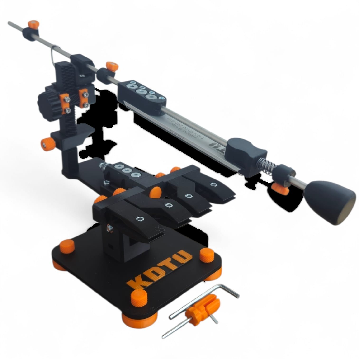 KDTU Precision Afilador De Cuchillos 360° Flip Manual Con Soporte Negro
