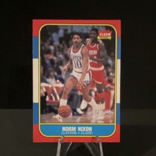 Fleer 1986-87 Norm Nixon #80 Los Angeles Clippers Basketball NBA
