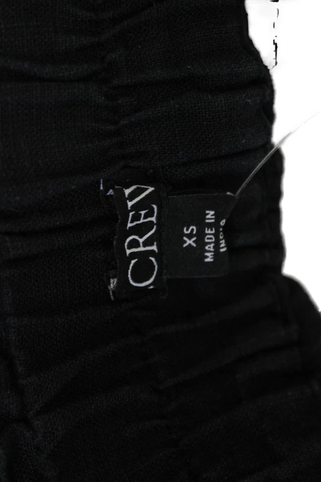 Shorts de praia unissex J Crew mistura de linho preto tamanho XS - Imagem 3 de 4