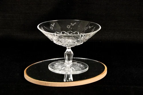 Exquisit Rogaska Gallia Floral Etched martini style Compotes bowl, discontinued