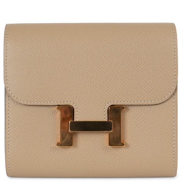 71668 authentische HERMES Trench beige Epsom CONSTANCE KURZE Geldbörse RGhw