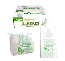 1000 Bags T-Shirt Thank You Plastic Grocery Store Shopping Carry Out Bags