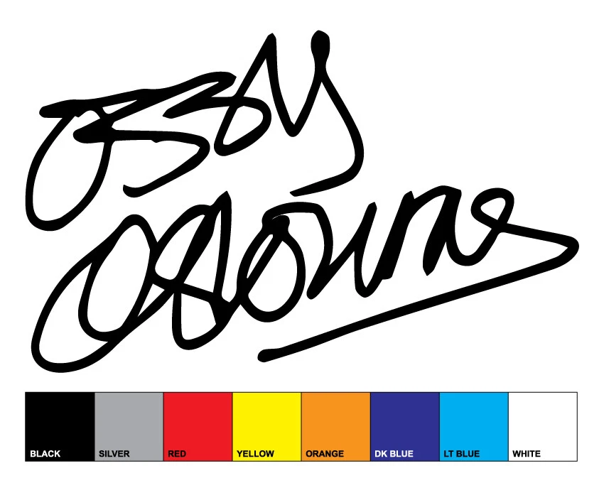 OZZY OSBOURNE style replica signature sticker