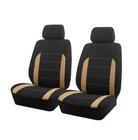 Beige/Black 4 Piece Car Front Seat Cover Set Universal