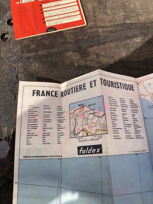 Carte Routière Style Foldex - Rallye Automobile - Nord De La France - Vintage