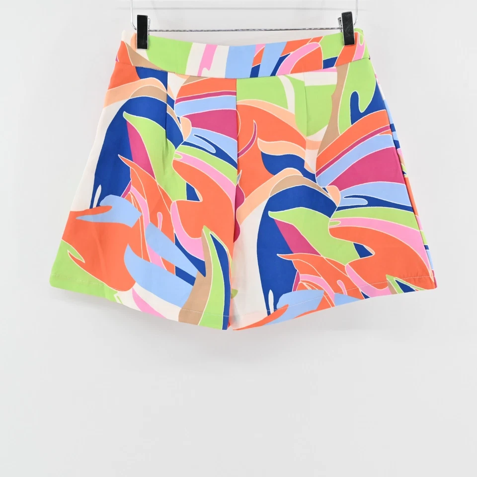 FLYING TOMATO Skort Mujer Talla L Idealmente Estampado Tropical Multicolor Elegante Foto 4 de 4