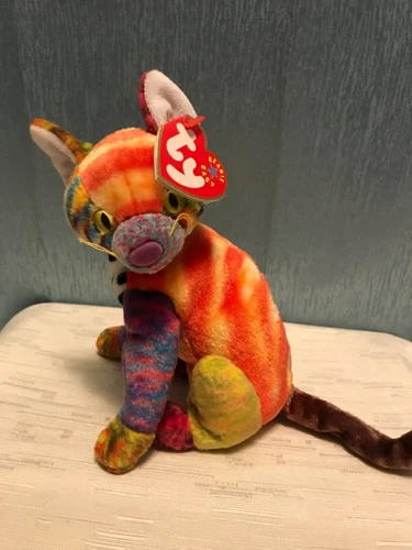Ty Vintage 2000 Kaleidoscope The Exotic Cat Beanie Baby