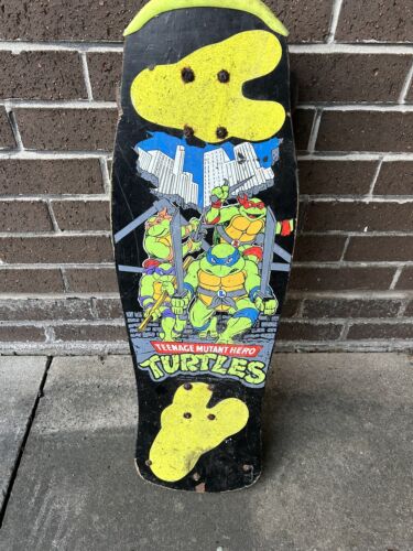 Teenage Mutant Ninja Turtles Skateboard TMNT 1990 Vintage Mirage Studios Rare - Picture 1 of 9