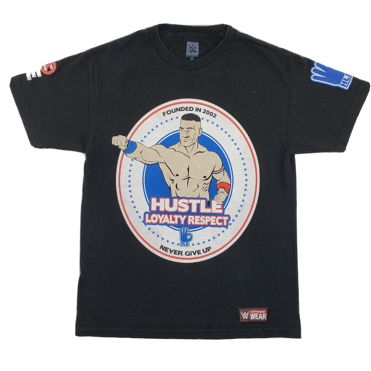 John Cena Wwe Logo Never Give Up Amerikan Güreşi Uzun Kollu Tişört Baskılı T-shi