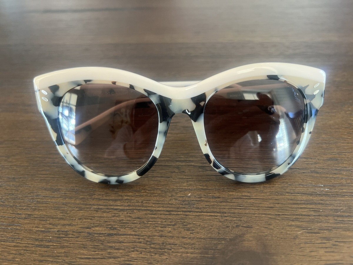 Stella McCartney color block sunglasses. Women Shiny Black Oversized Square Sunglasses | Stella  main image 3