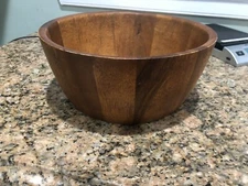 The Cellar for Macy's Wooden Salad Bowl 10" Across 4 3/8” Nice Patina