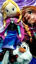 FROZEN Sleeping Bag-Olaf, Elsa  Anna 30" X 54"/Anna Doll-Bag-VERY CLEAN-Disney