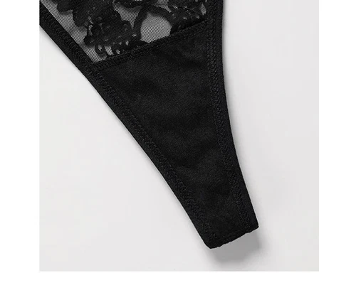 3er-Pack Set sexy Damenhöschen Tanga G-String Spitze durchsichtig niedrige Taille intimer Slip - Bild 12 von 12