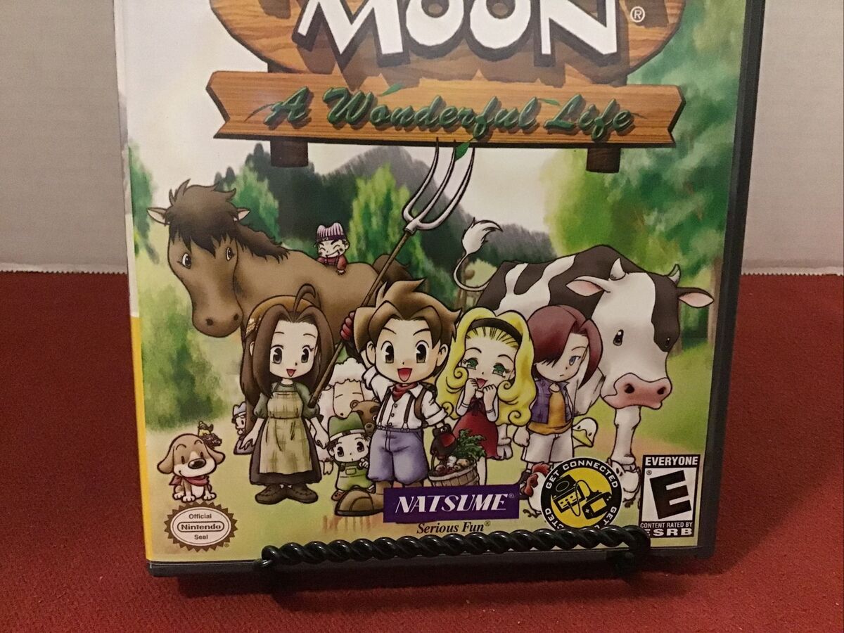 HARVEST MOON A Wonderful Life + MANUAL - Nintendo Gamecube CIB Black Label  Game