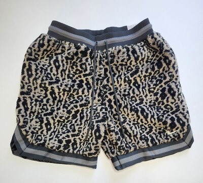 Nike Leopard Print Faux Fur Premium Basketball Shorts DQ6176-087