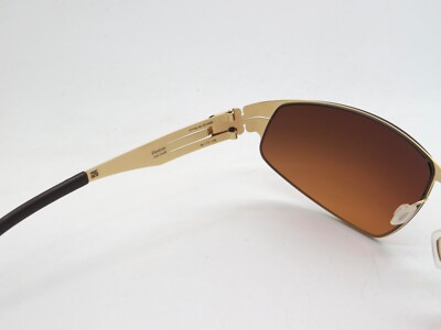 NWT IC Berlin Reese-M1521003003t06134do Sun-Gold Rectangle 66mm Sunglasses ic! berlin - Reese (Sun-Gold) – Good See Co main image 2