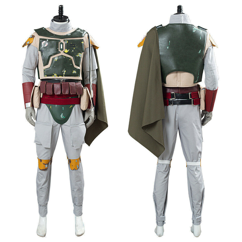 Star Wars The Mandalorian Boba Fett Cosplay Costume Halloween Outfit