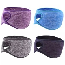 Fleece Ponytail Headband Earband Winter Running Ear Warmer Headband for Women