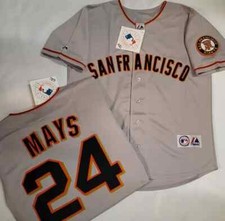 40705 San Francisco Giants WILLIE MAYS Sewn Baseball Jersey New GRAY NWT