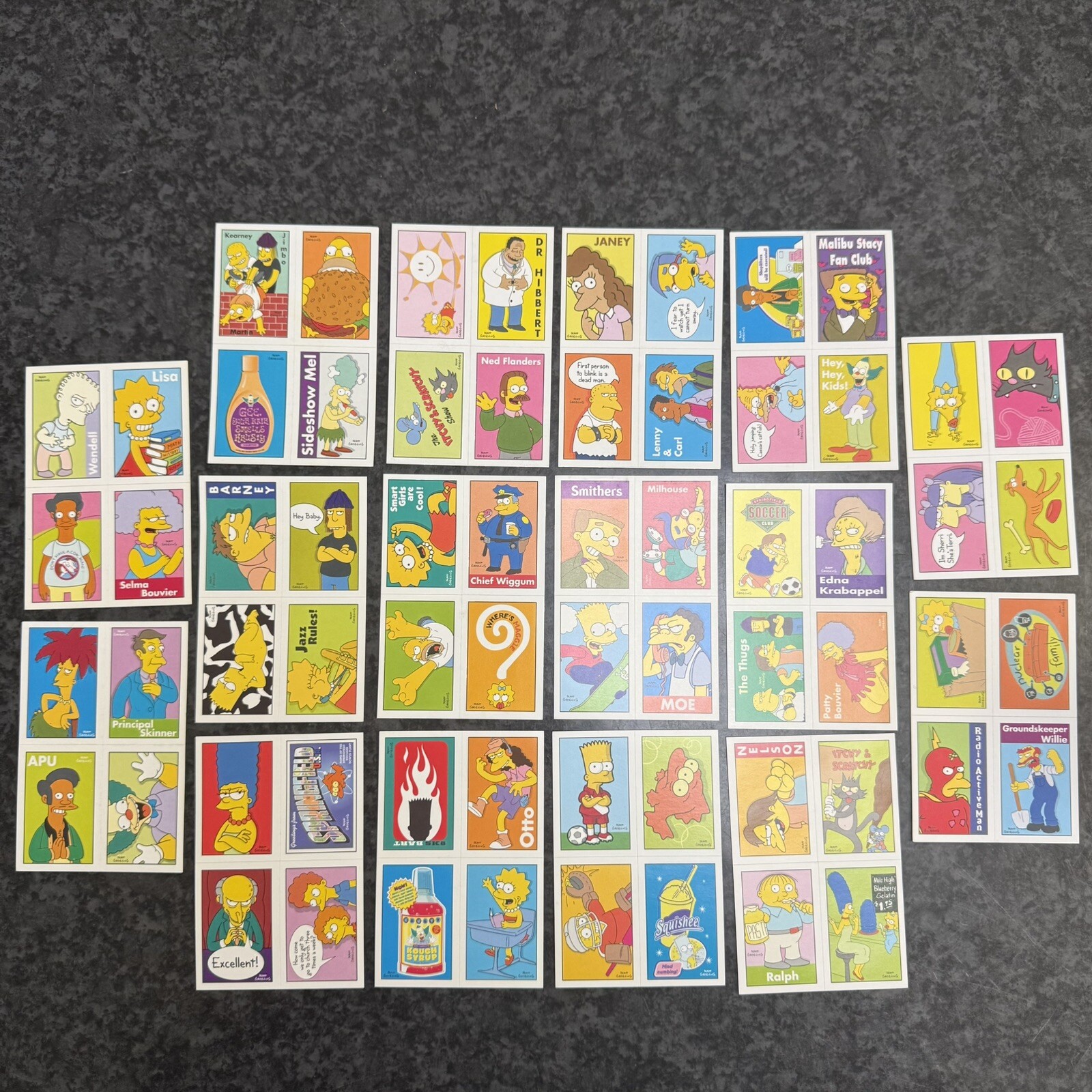 2002 The Simpsons "Pickers" full complete sticker set. 2002 the Simpsons stickas