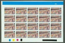 Montserrat 1986 Market$1.50 PROOF PANE OF 20 on plastic
