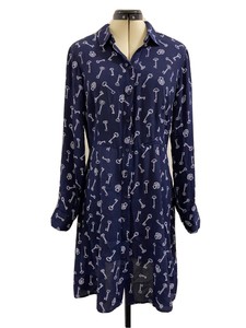 warehouse navy shirt dress