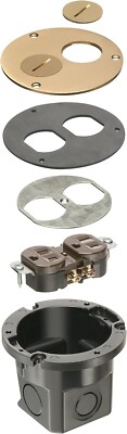 Arlington Industries Arlington FLB3520MB-1 Round Cut Box Kit Cover and Threaded