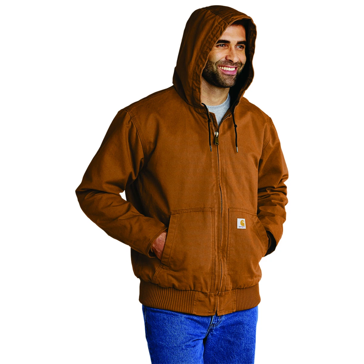 Carhartt Men's Brown Tall Washed Duck Active Jacket