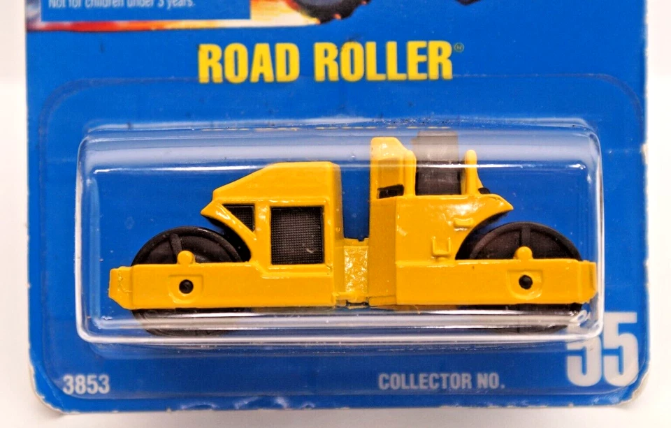Vintage Hot Wheels Blue Card #55 Road Roller in Sterling Protector Case, NOS MOC - Image 2 of 4