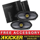Kicker 50Csc4104 Car Audio 4"X10" 2-Way Cs Speakers W/Sound Deadening Kit Pair
