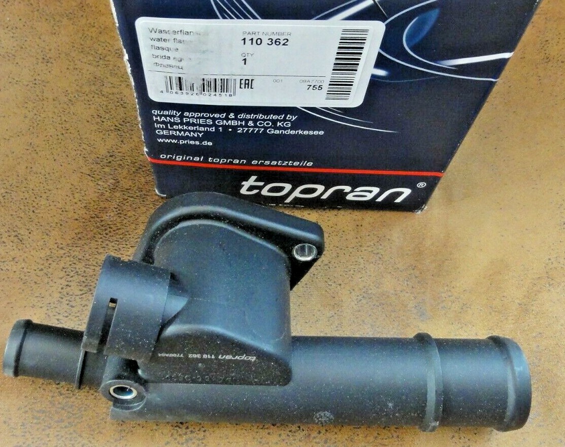 Topran 110 362 Coolant Flange Cylinder Head, Audi VW - Incl VAT