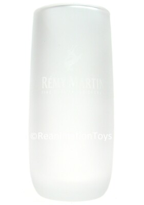 Remi Martin Champagne Cognac Frosted Tall Shot Glass Shooter Etched 3.5''
