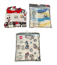New lot of 3 BOY 18 M  2T pajama sets 100 cotton long / short sleeves