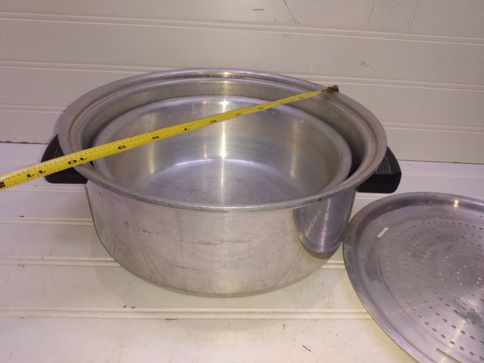 KitchenCraft Kitchen Craft 4Qt Aluminum Stock Pot Steamer Pan Double