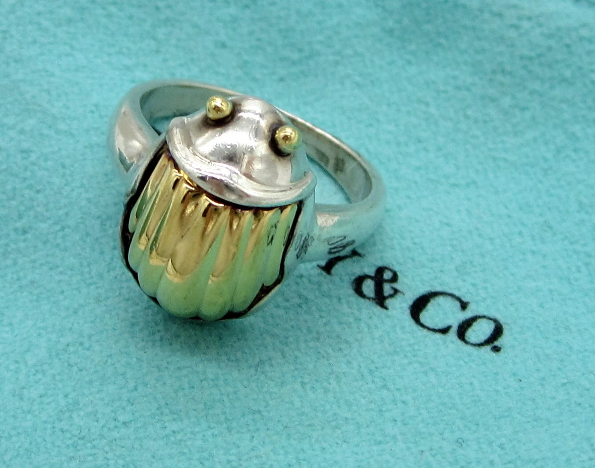 Silver scarab ring clearance